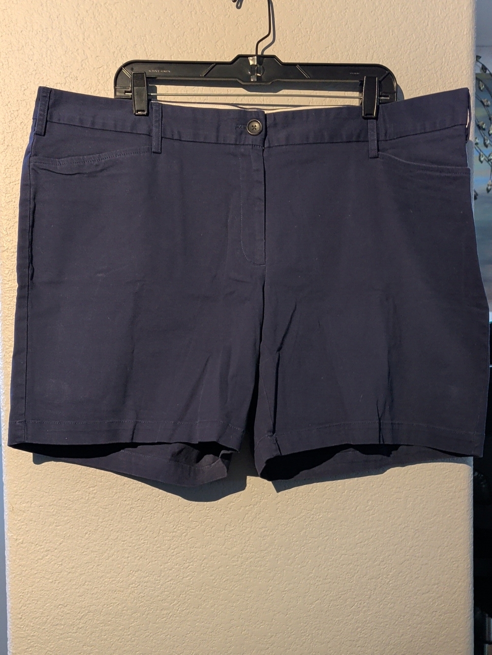 Lands' End Women's Navy Chino Bermuda Shorts 20W